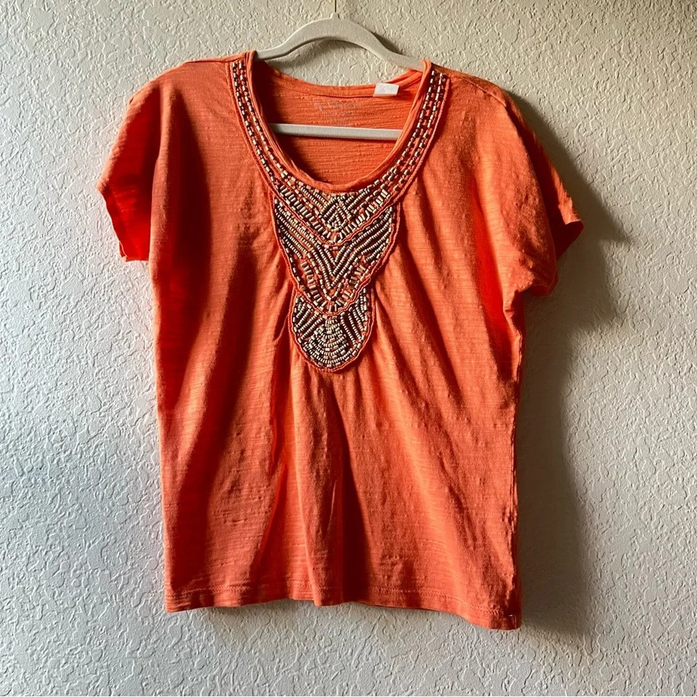 Women’s top beaded boho y2k 90s vacation resort hippy vacation artsy‎ bohemian - Picture 2 of 11